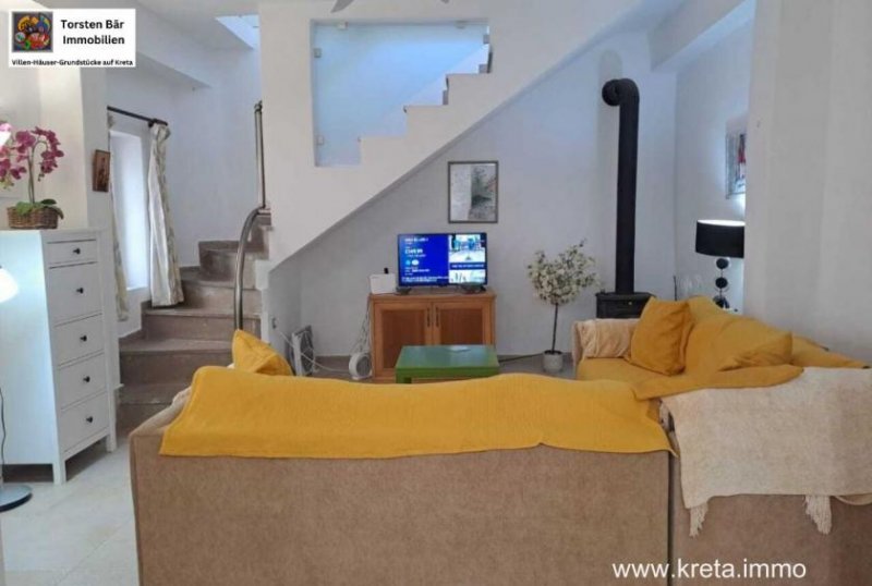 Kalyves Apokoronas Kreta, Kalyves, renoviertes Dorfhaus, 3 SZ, 3 Bäder, mit sep. Studio Haus kaufen